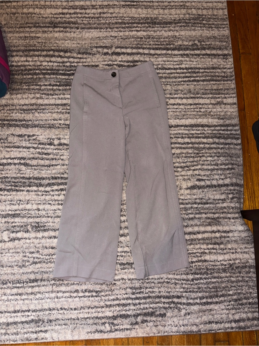 Ann Taylor Light Gray Wide-Leg Dress Pants - TALL